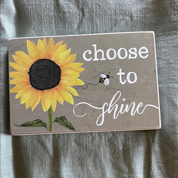 Other - Sunflower Wall Art with Inspirational Quote